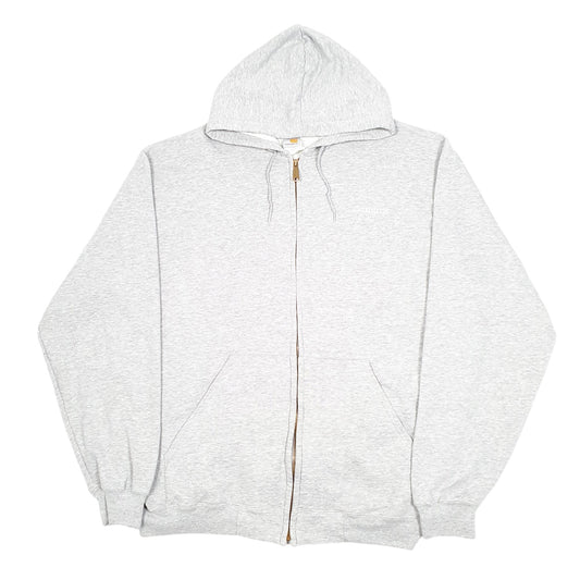 Mens Grey Carhartt Workwear Hoodie K122 Tall Full Zip Jumper