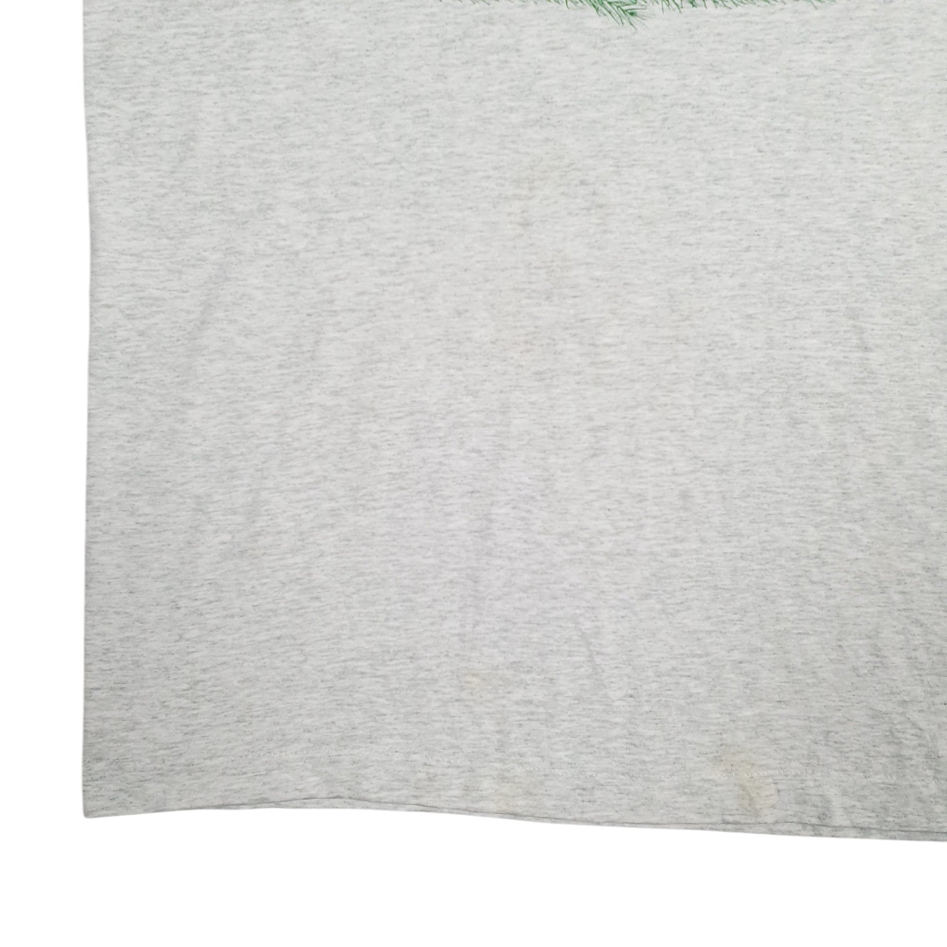 Mens Grey Fruit Of The Loom Single Stitch Vintage 90s Short Sleeve T Shirt