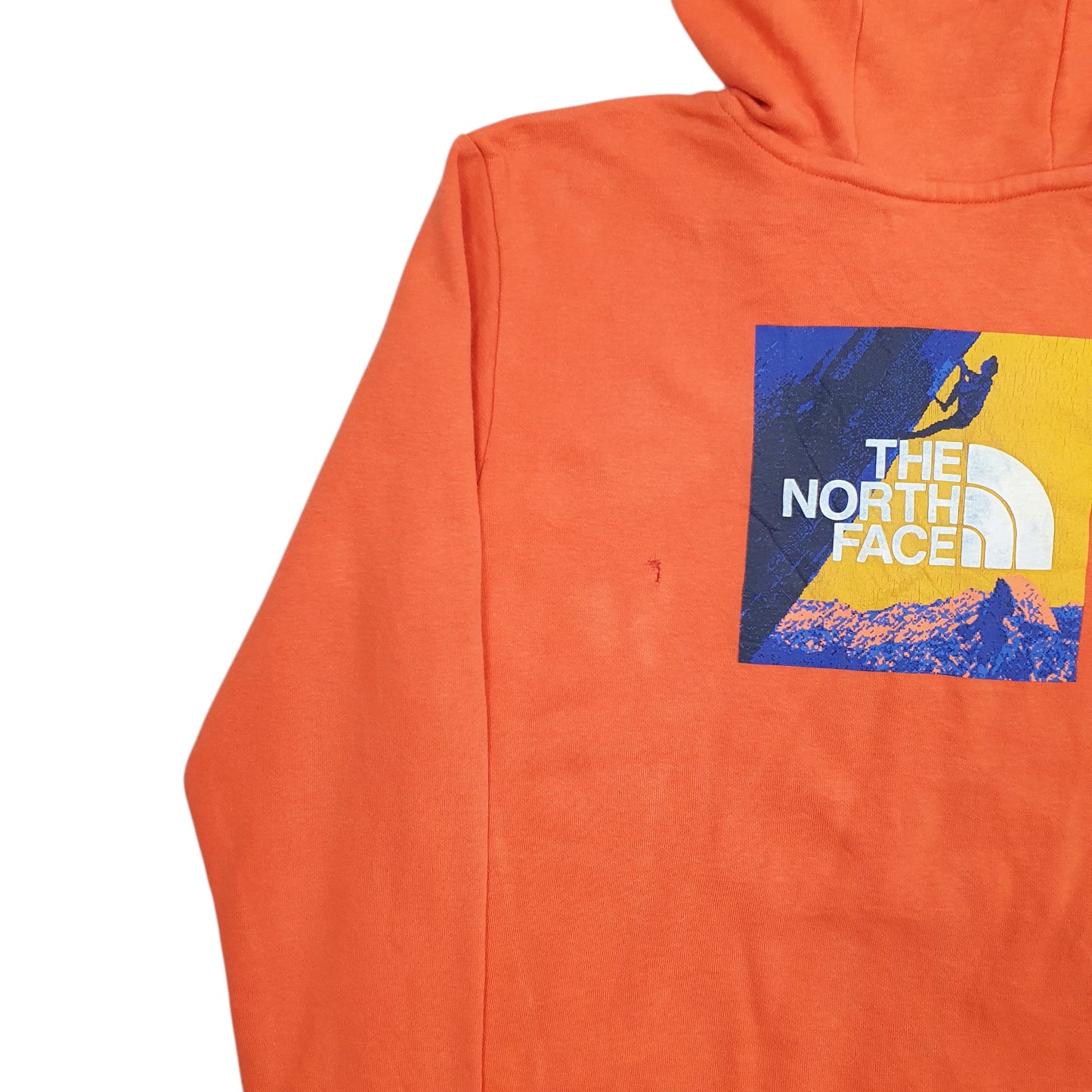 Womens Orange The North Face Spellout Hoodie Jumper