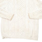 Mens Cream Donegal Vintage Cable Knit Made In Republic Of Ireland Crewneck Jumper
