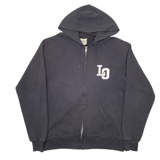 Mens Black Lee Hoodie Vintage Heavyweight LO Dragons Full Zip Jumper