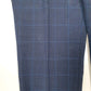 Mens Navy Moss Bros Check Formal Trousers