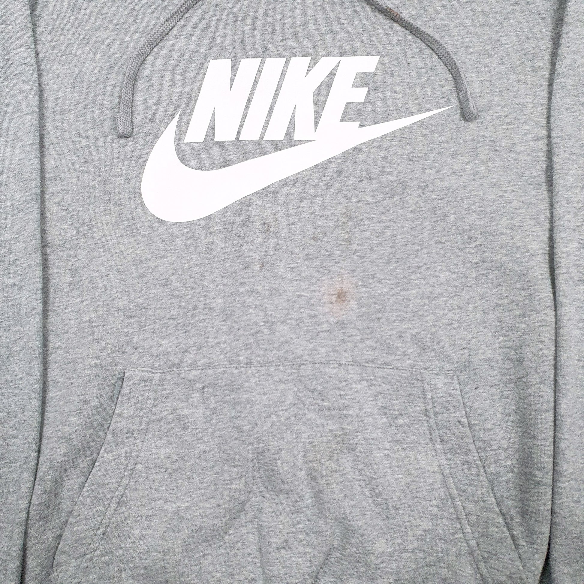 Mens Grey Nike Spellout Hoodie Jumper