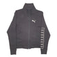 Womens Black Puma Track Top Active Running Workout Gym Full Zip Jumper