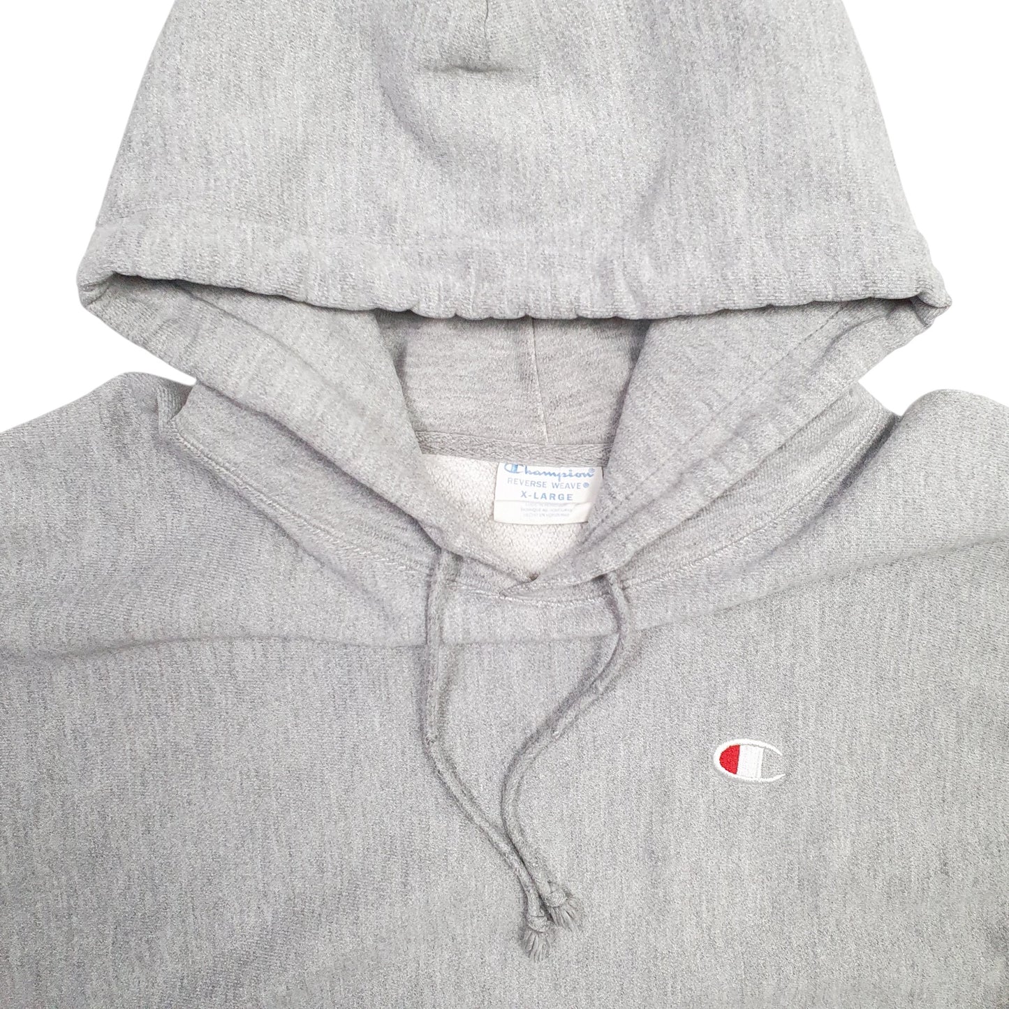 Mens Grey Champion Reverse Weave Hoodie Jumper