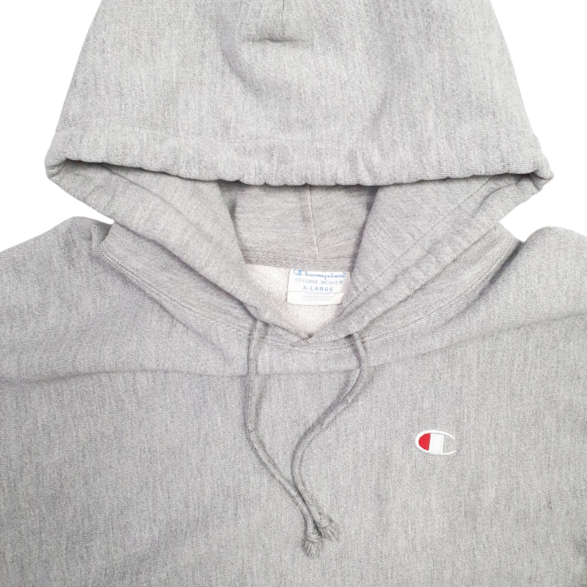 Mens Grey Champion Reverse Weave Hoodie Jumper