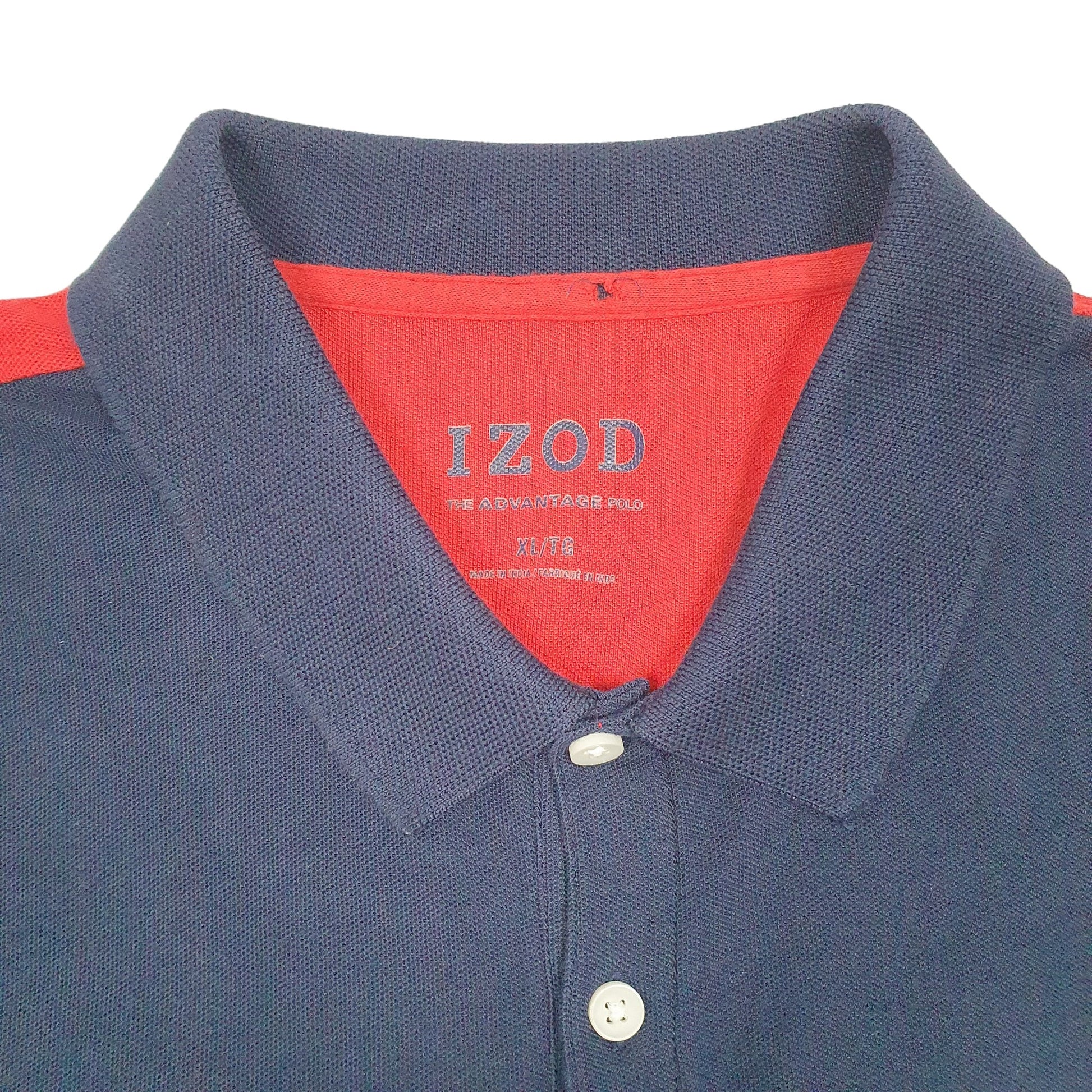 Mens Red Izod  Short Sleeve Polo Shirt