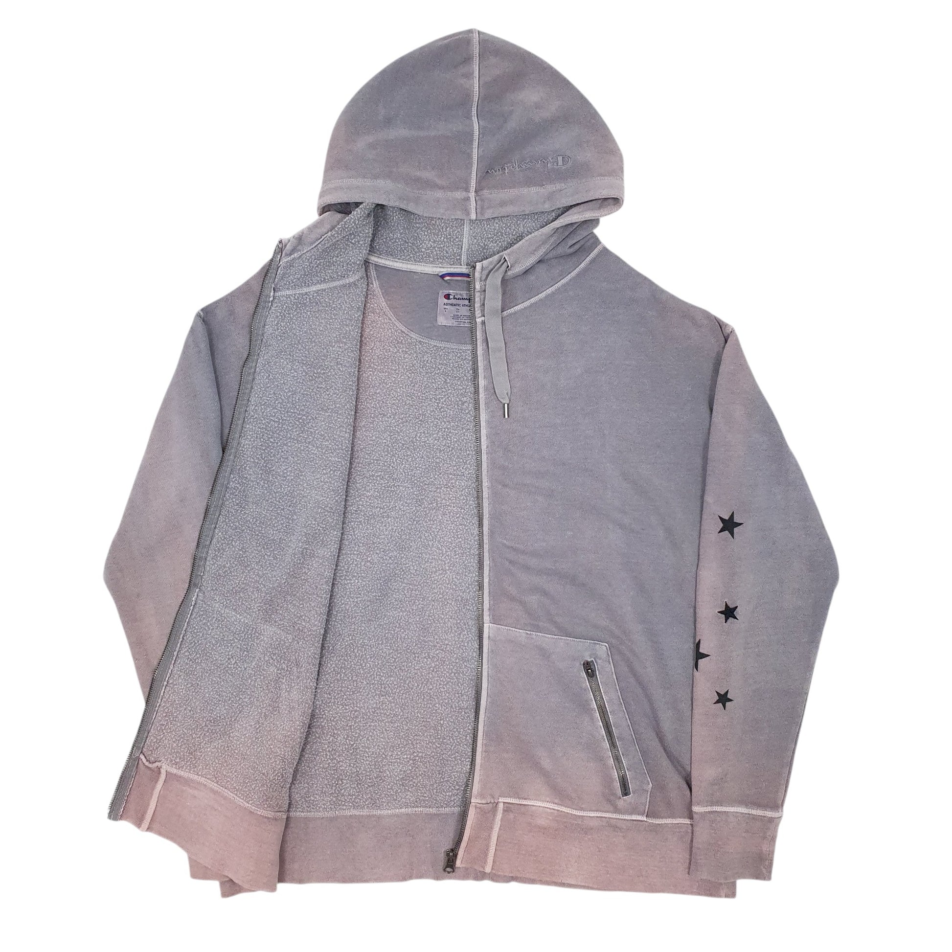 Mens Grey Champion  Full Zip Jumper