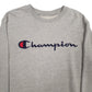 Mens Grey Champion Spellout Crewneck Jumper