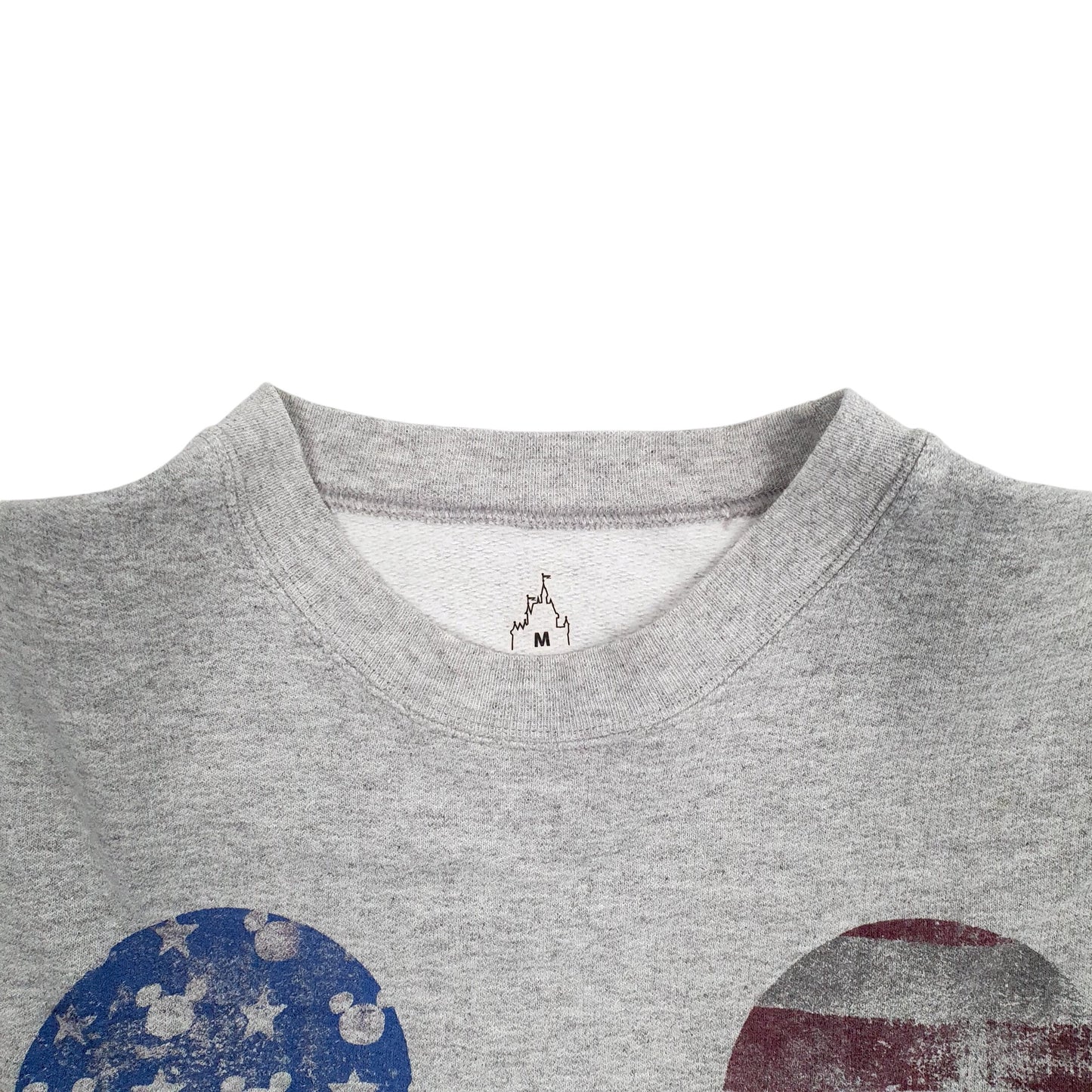 Mens Grey Disney Mickey Mouse Disneyland America Crewneck Jumper