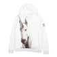 Mens White Burberry Unicorn Hoodie Jumper