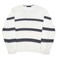 Mens Cream Nautica Knit Striped Crewneck Jumper