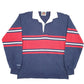 Mens Navy Barbarian Rugby Long Sleeve Polo Shirt