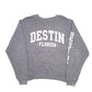 Mens Grey U.S. Vintage Destin Florida Spellout Crewneck Jumper