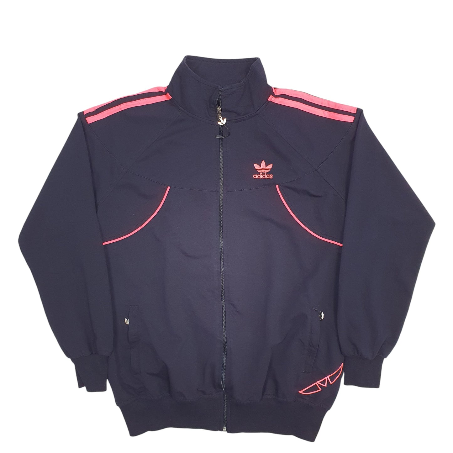Womens Black Adidas Track Top Tracksuit Full Zip Jumper