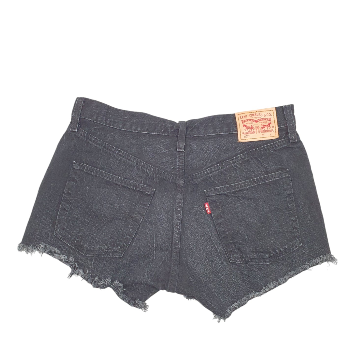 Womens Black Levis 501 Denim Jorts Hot Pants Denim Shorts