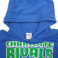Womens Blue Gildan USA College Charlotte Rivals Basketball Hoodie Jumper