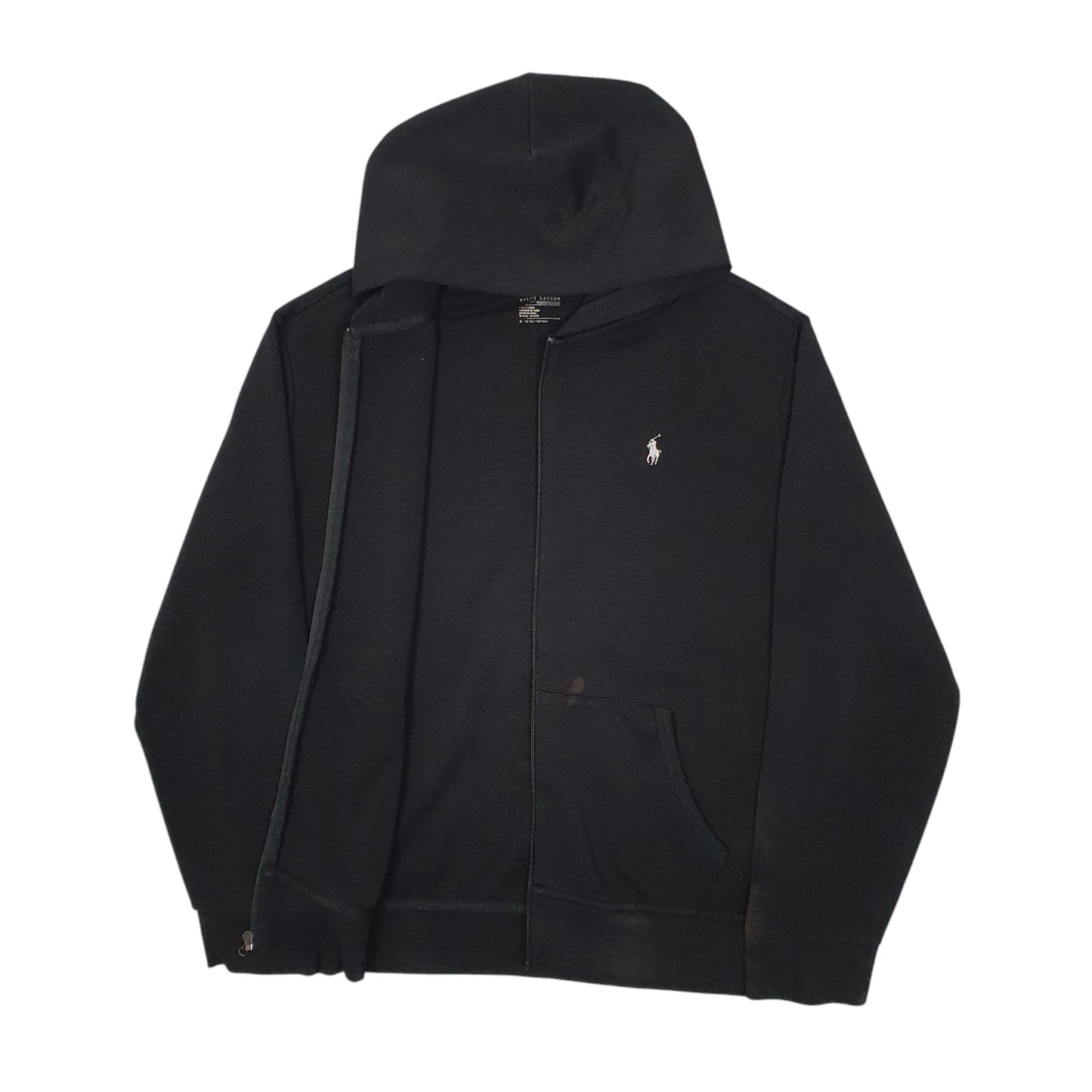 Mens Black Polo Ralph Lauren Hoodie Full Zip Jumper