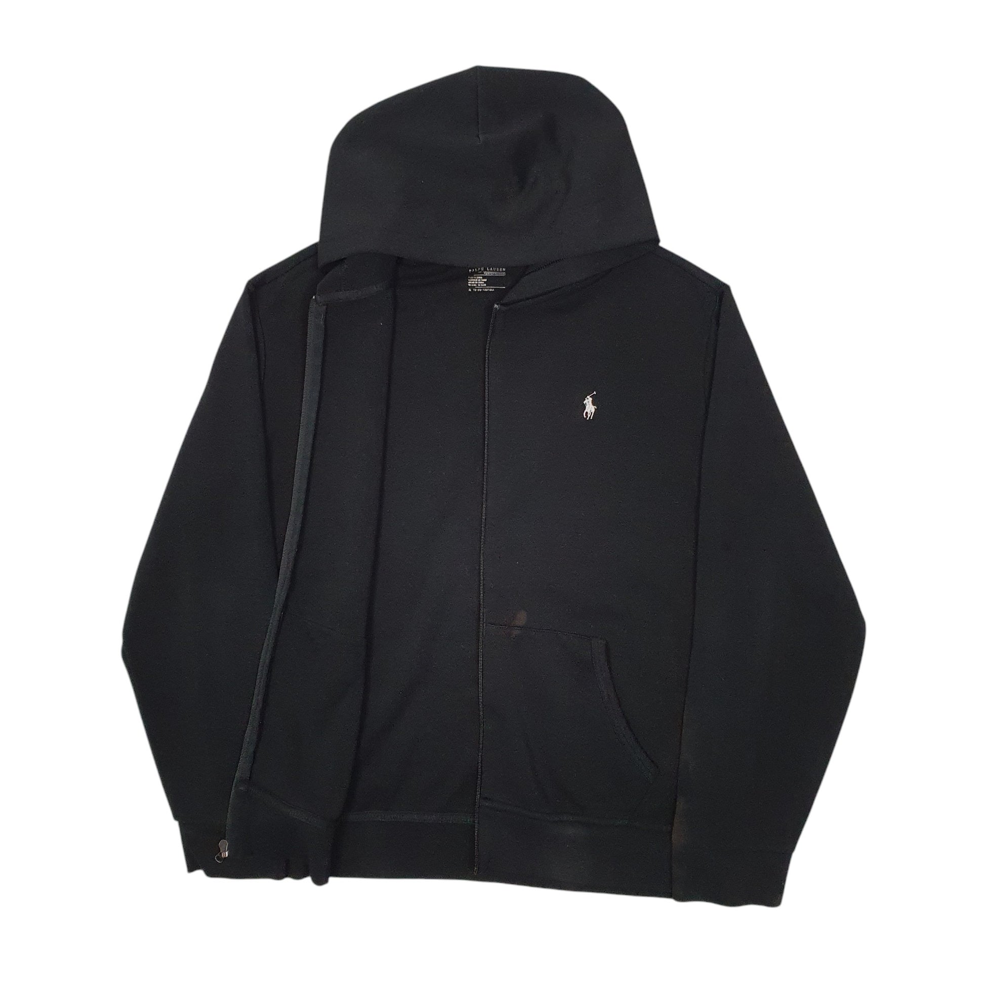 Mens Black Polo Ralph Lauren Hoodie Full Zip Jumper