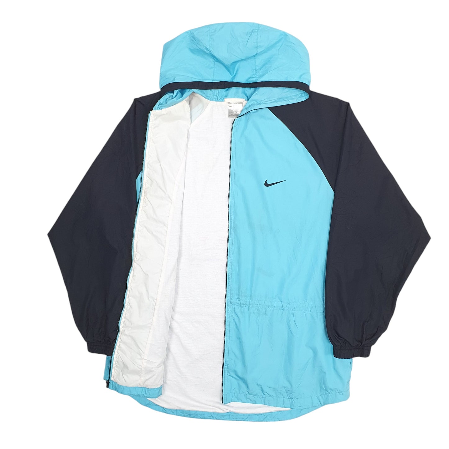 Womens Blue Nike Vintage 2000s Hooded  Coat