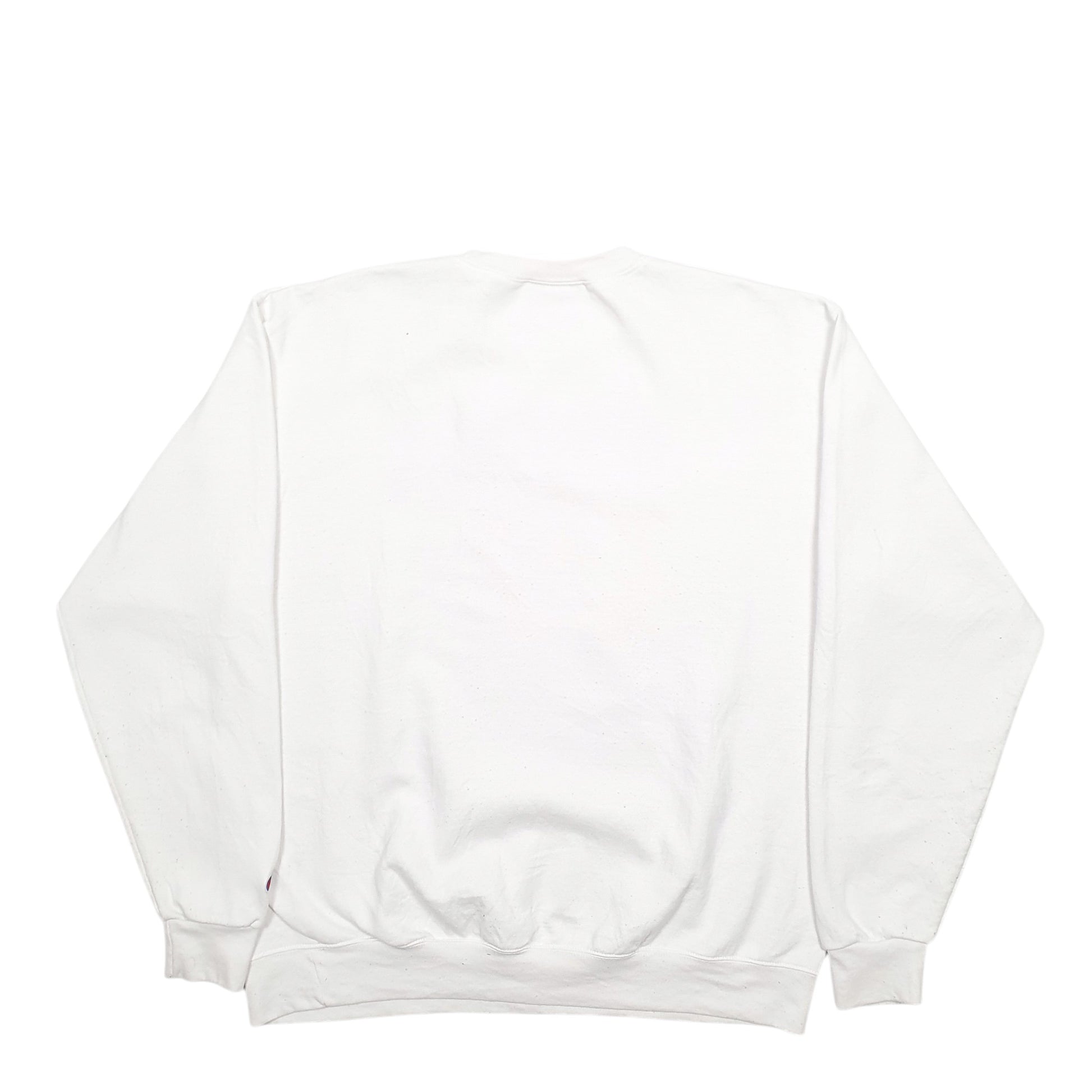 Mens White Champion Winona State Spellout Crewneck Jumper