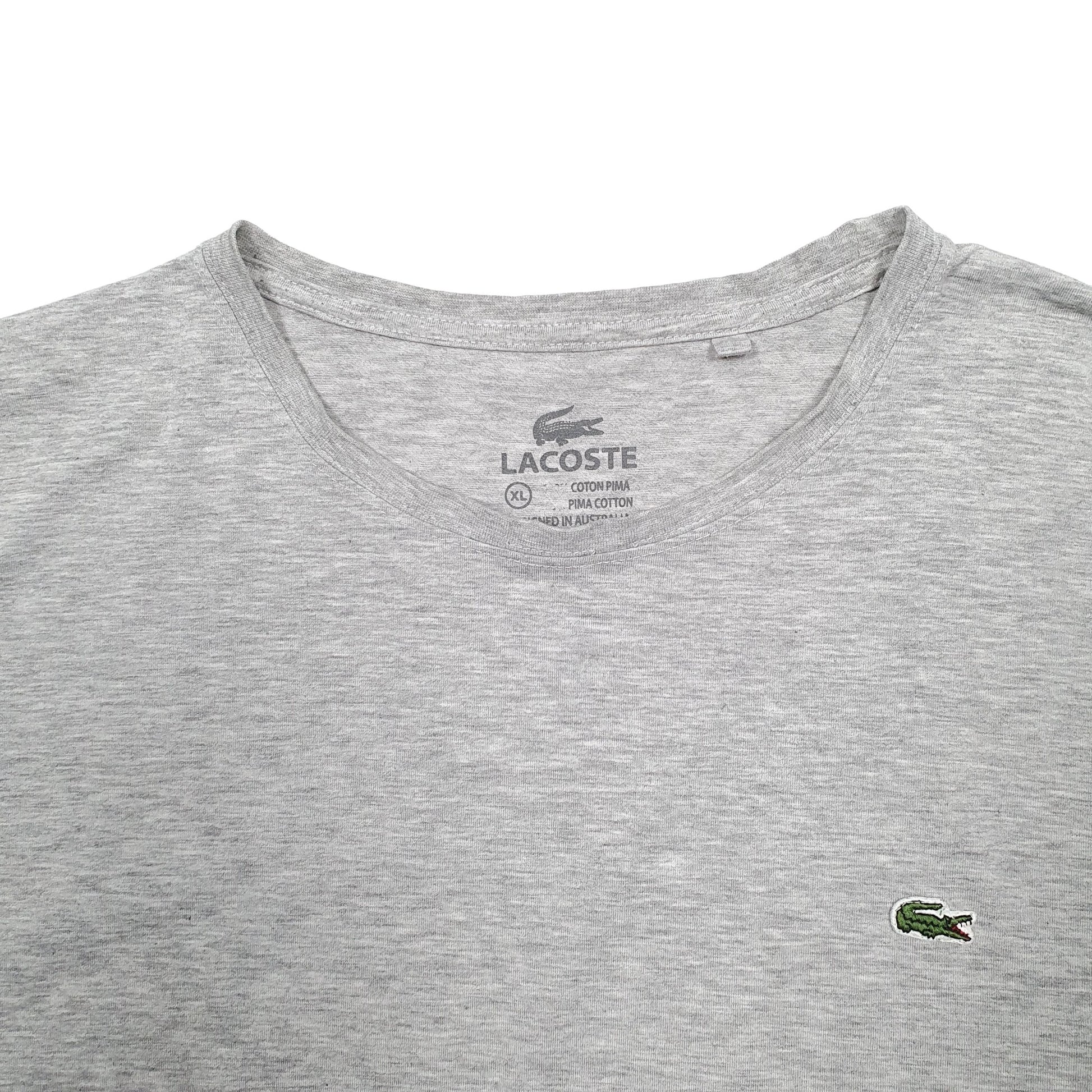 Mens Grey Lacoste  Short Sleeve T Shirt