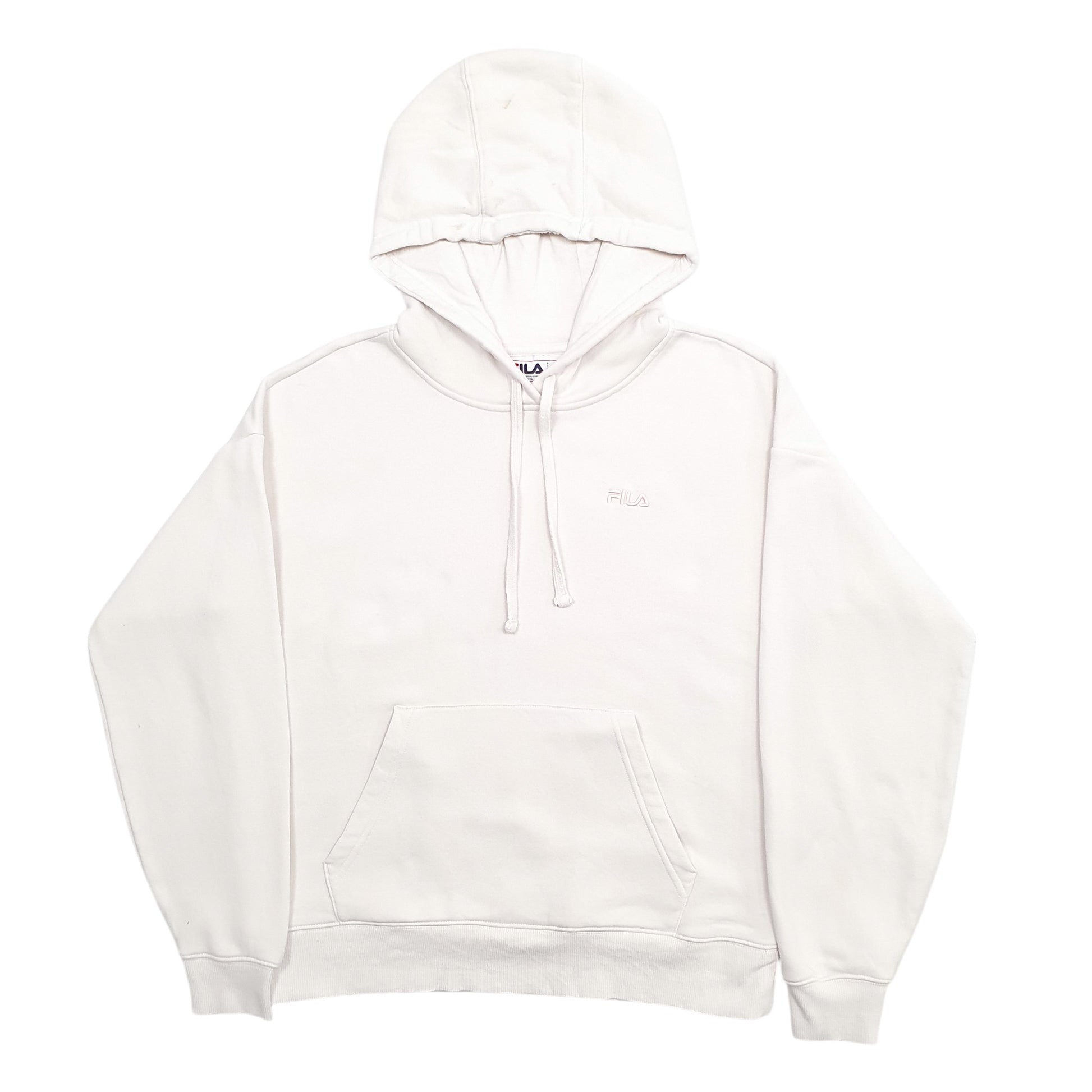 Womens Cream Fila  Hoodie Jumper