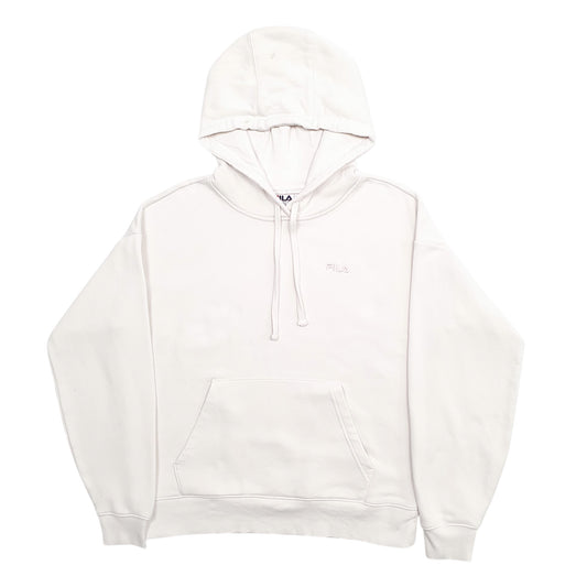 Womens Cream Fila  Hoodie Jumper