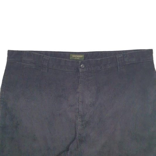 Mens Black Dockers  Corduroy Trousers