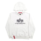 Womens White Alpha Industries Spellout Hoodie Jumper