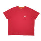 Mens Red Carhartt Force Relaxed Fit Short Sleeve T Shirt