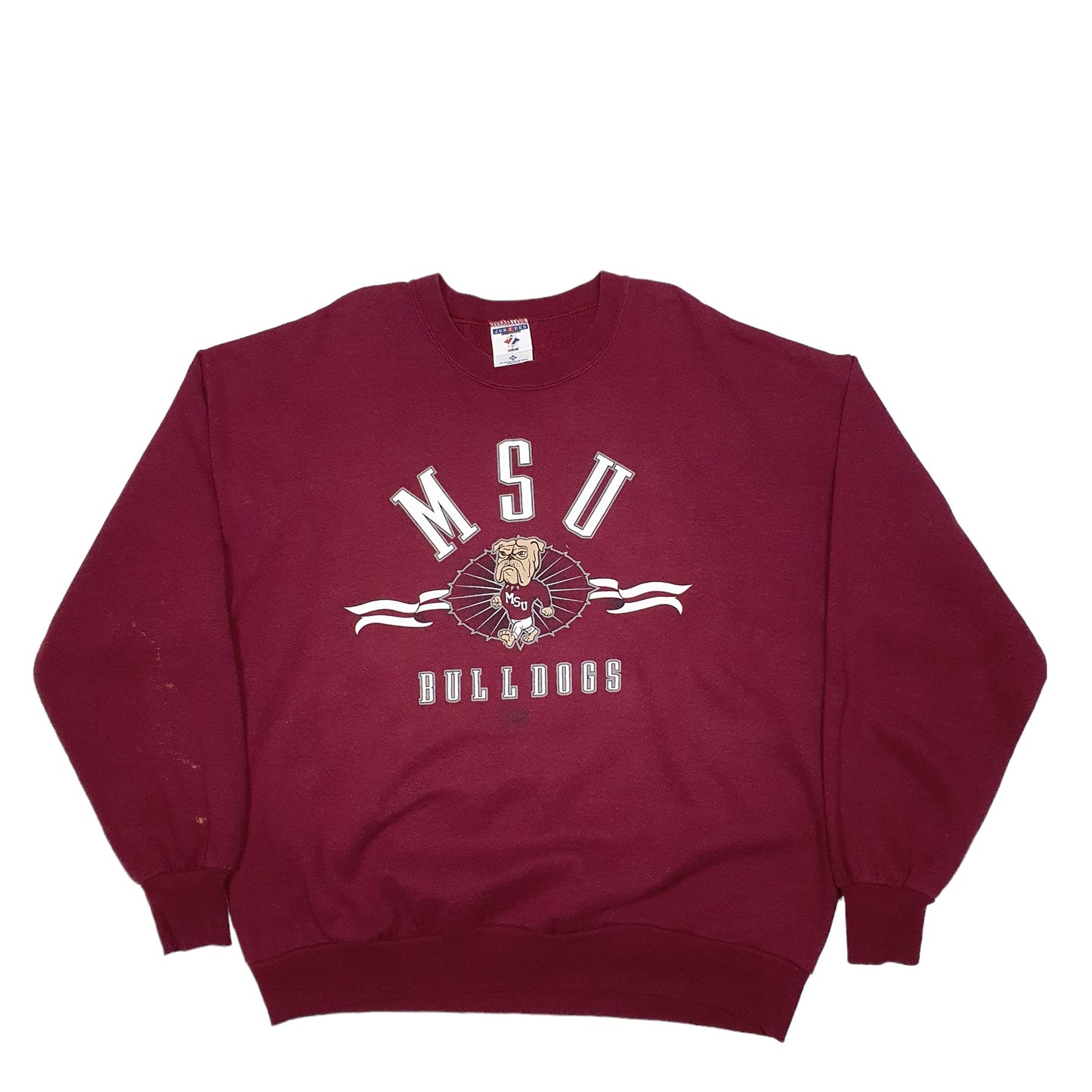 Mens Burgundy Jerzees  Crewneck Jumper