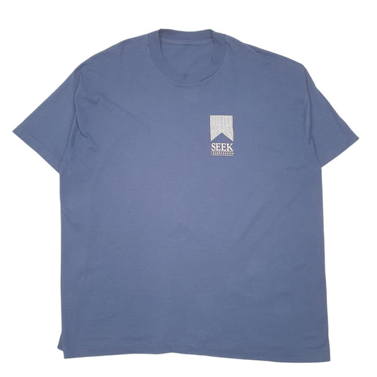 Mens Navy Unbranded Single Stitch Vintage 90s Seek Incorporated Short Sleeve T Shirt