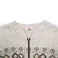 Mens Beige Carabou  Full Zip Jumper