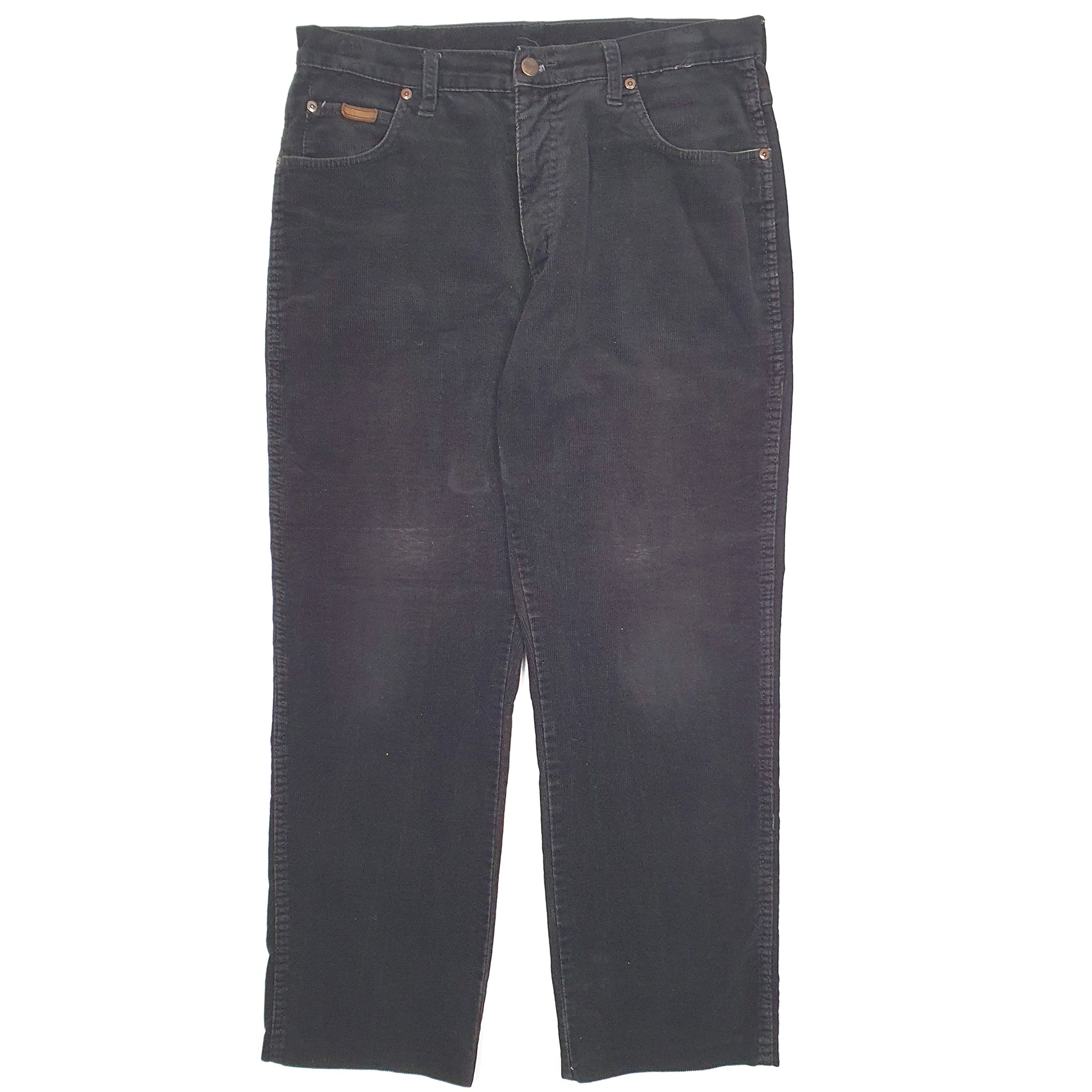 Mens Black Wrangler Texas Corduroy Trousers