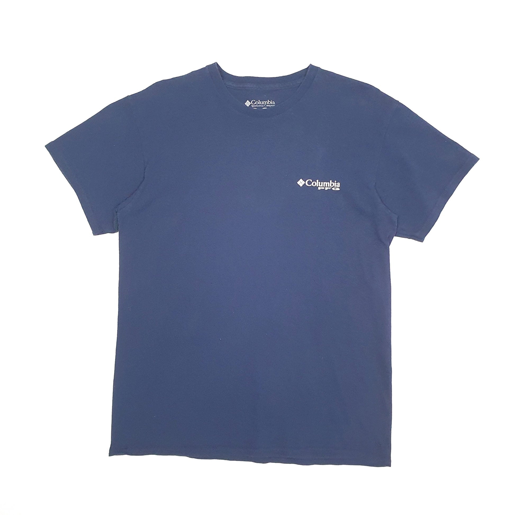 Mens Navy Columbia Sportswear PFG Fishing Short Sleeve T Shirt