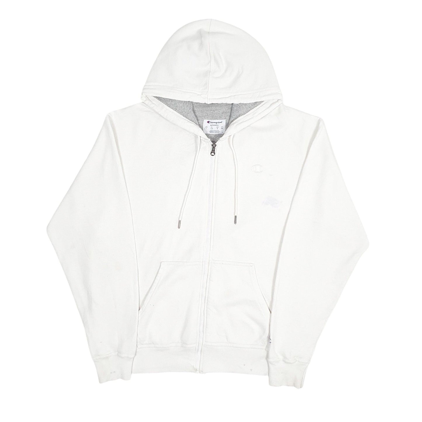 Mens White Champion  Full Zip Jumper