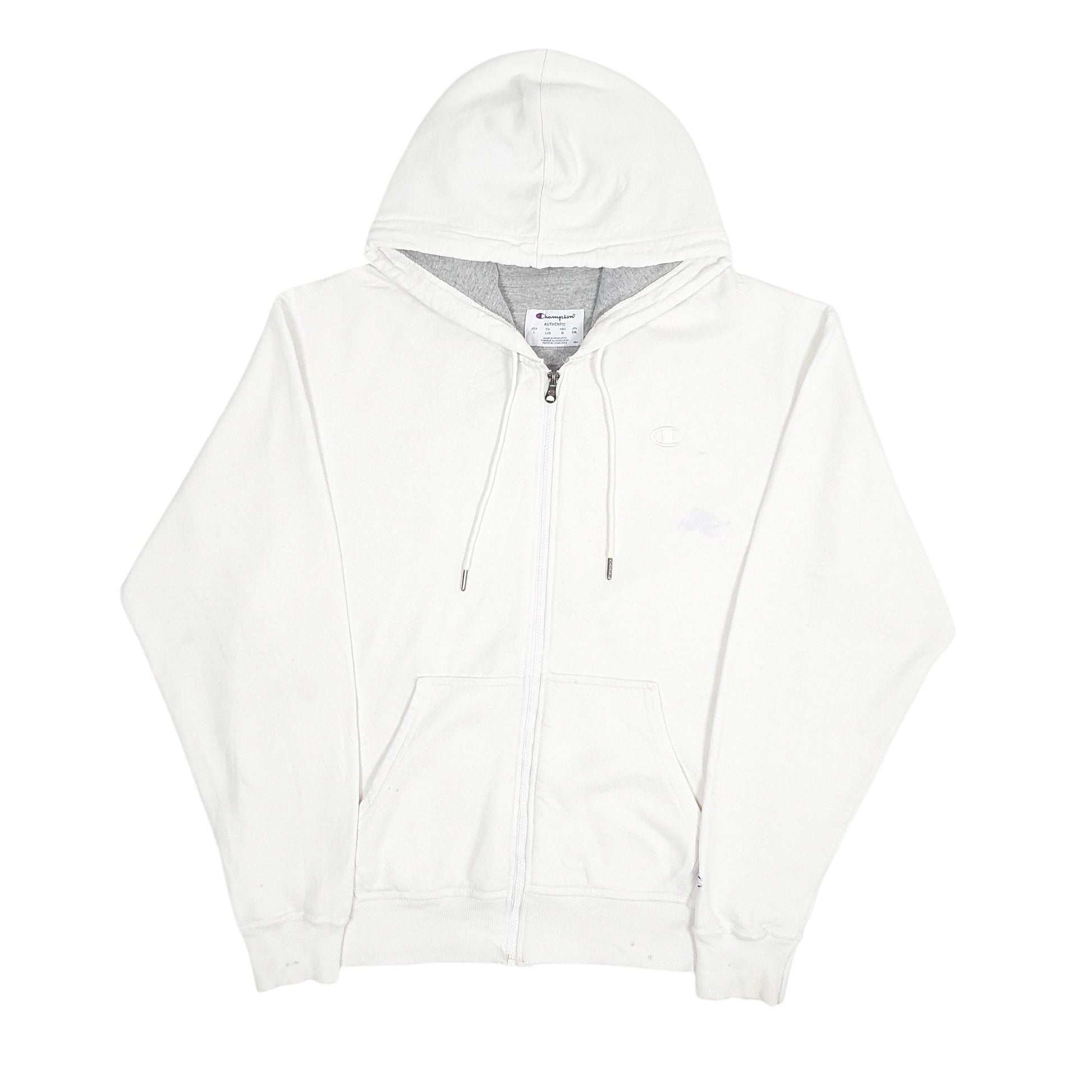Mens White Champion  Full Zip Jumper
