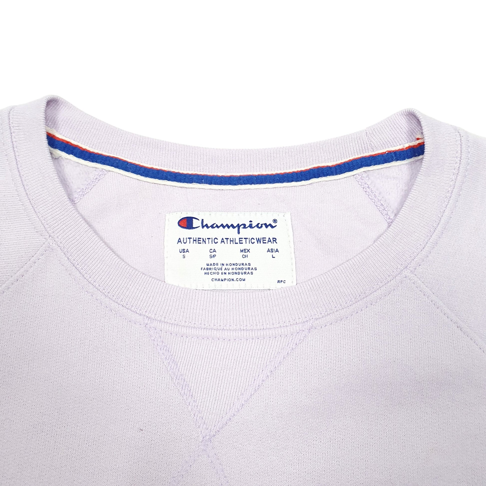 Womens Lilac Champion Raglan Crewneck Jumper