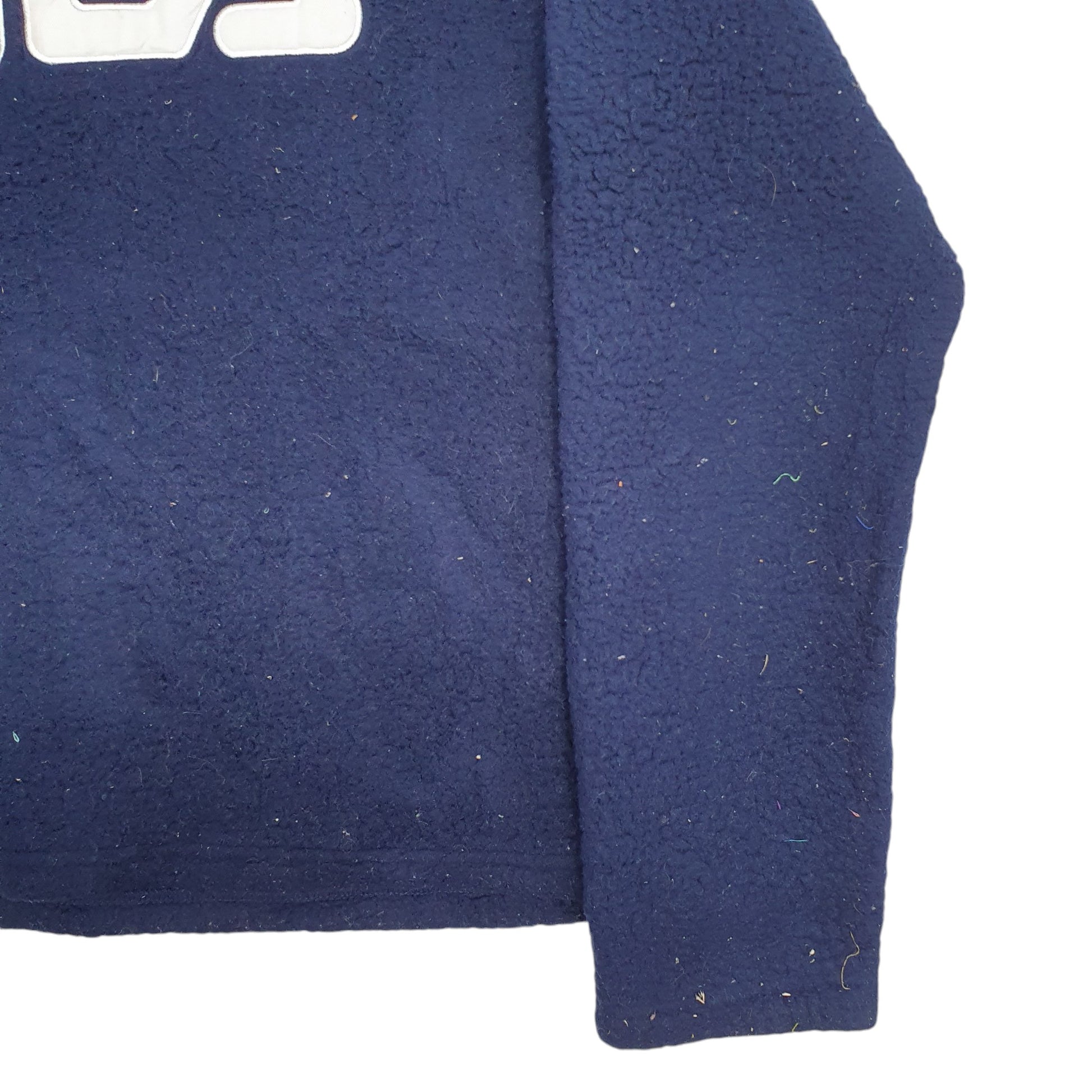 Mens Navy Fila Spellout Hoodie Jumper