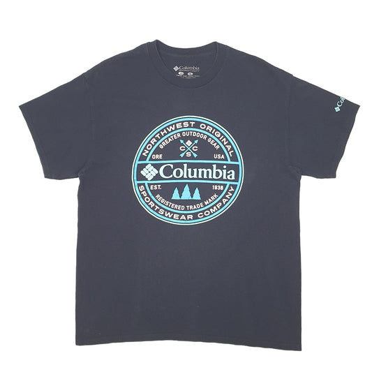 Mens Black Columbia Sportswear  Short Sleeve T Shirt