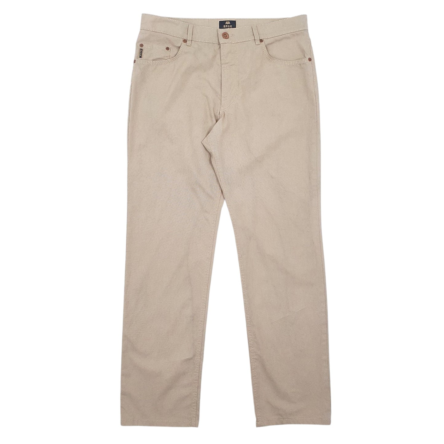 Mens Beige Brax  Chino Trousers