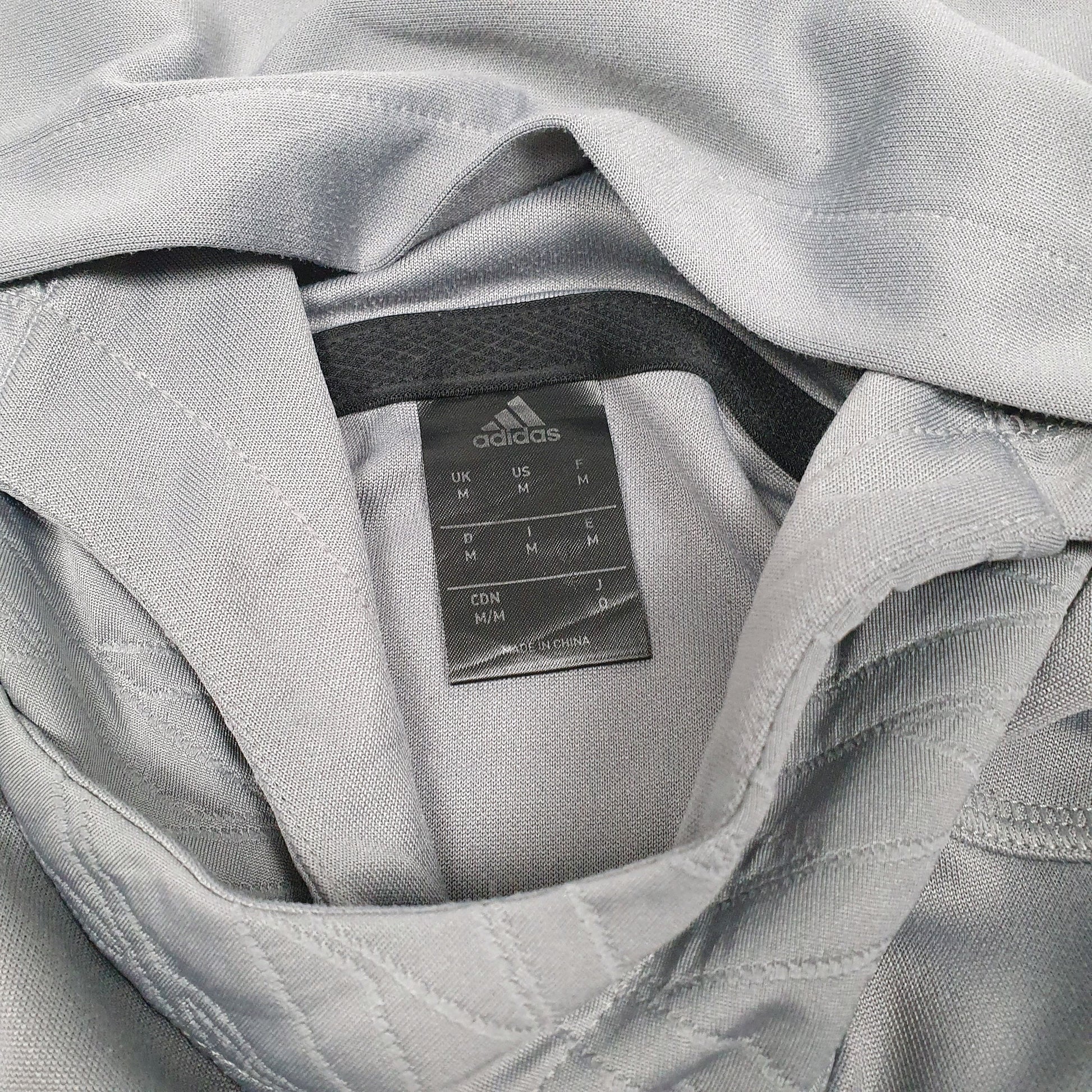 Mens Grey Adidas Sleeveless Workout Gym Active Hoodie Jumper