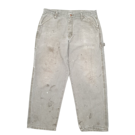 Mens Khaki Rustler Workwear Carpenter Trousers