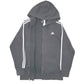Mens Black Adidas Hoodie Full Zip Jumper