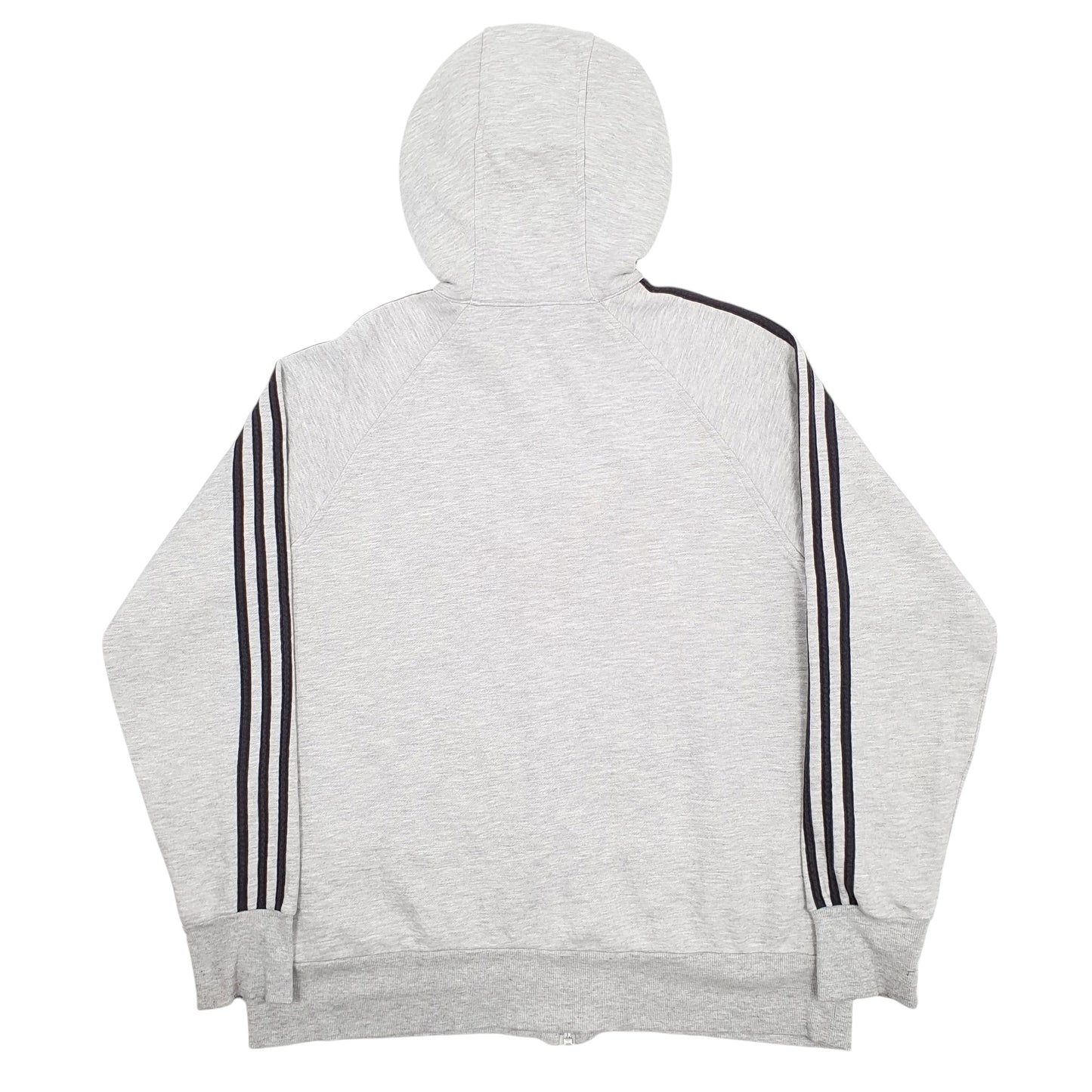 Mens Grey Adidas Spellout Full Zip Jumper