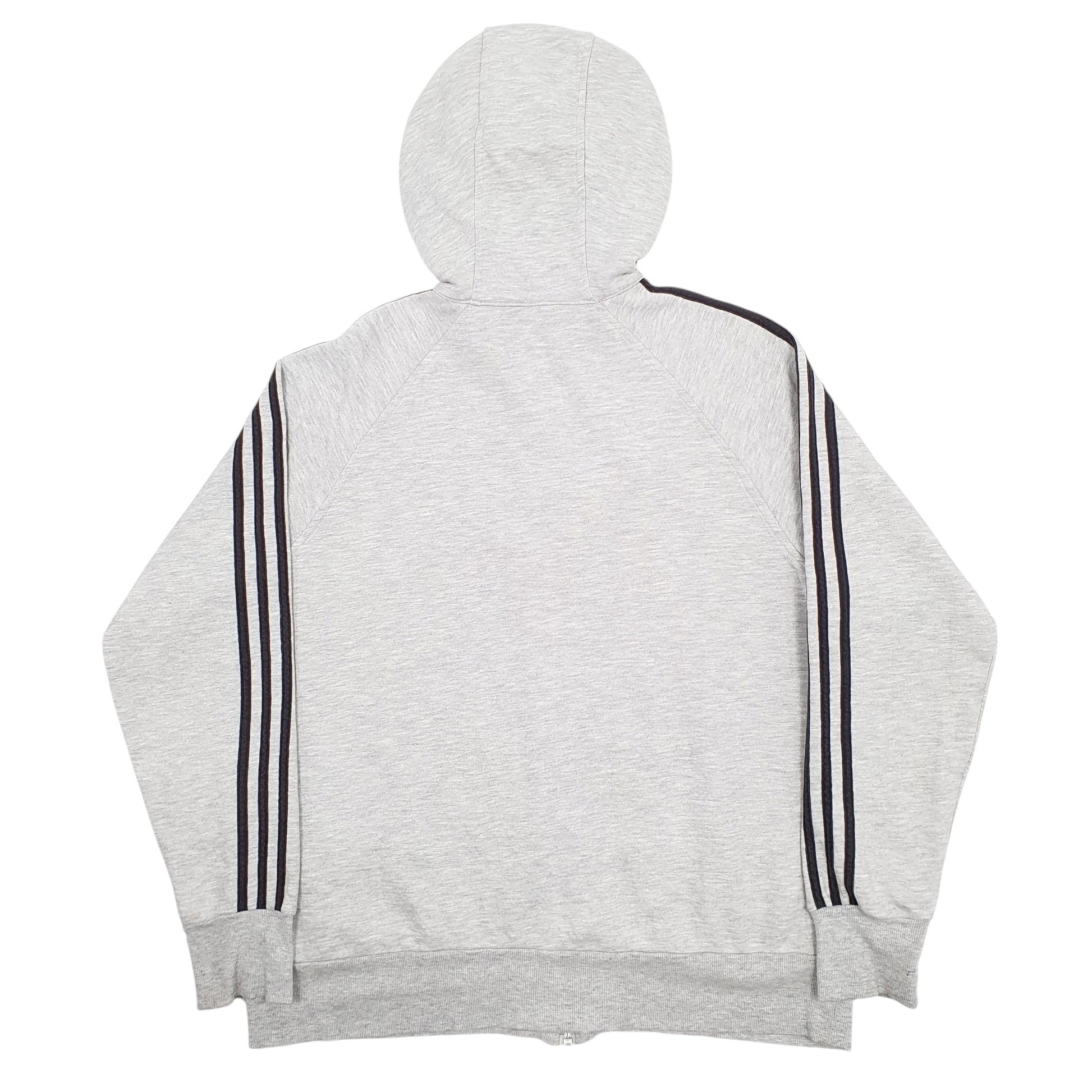 Mens Grey Adidas Spellout Full Zip Jumper