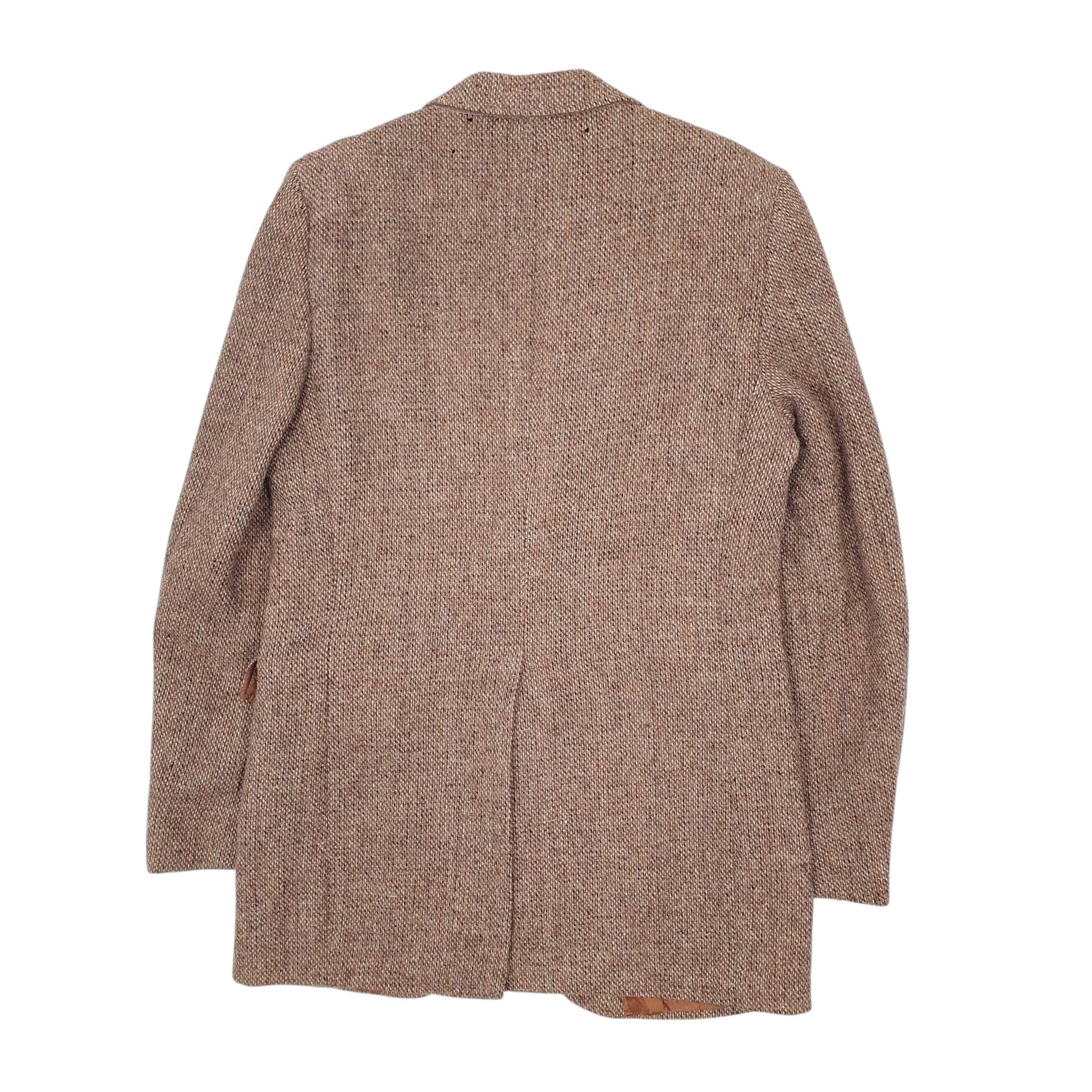 Mens Brown Alexanders Harris Tweed  Coat