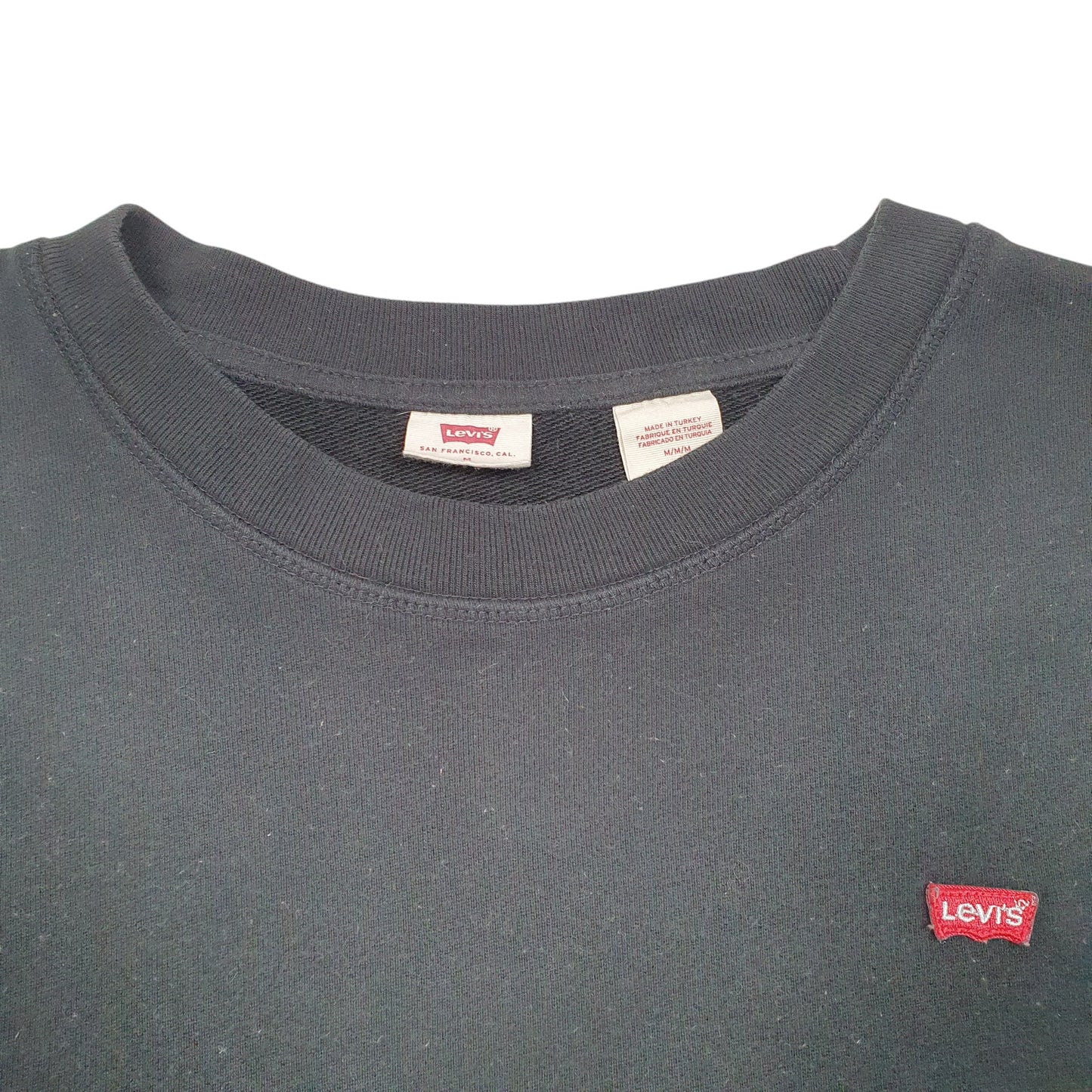 Mens Black Levis  Crewneck Jumper