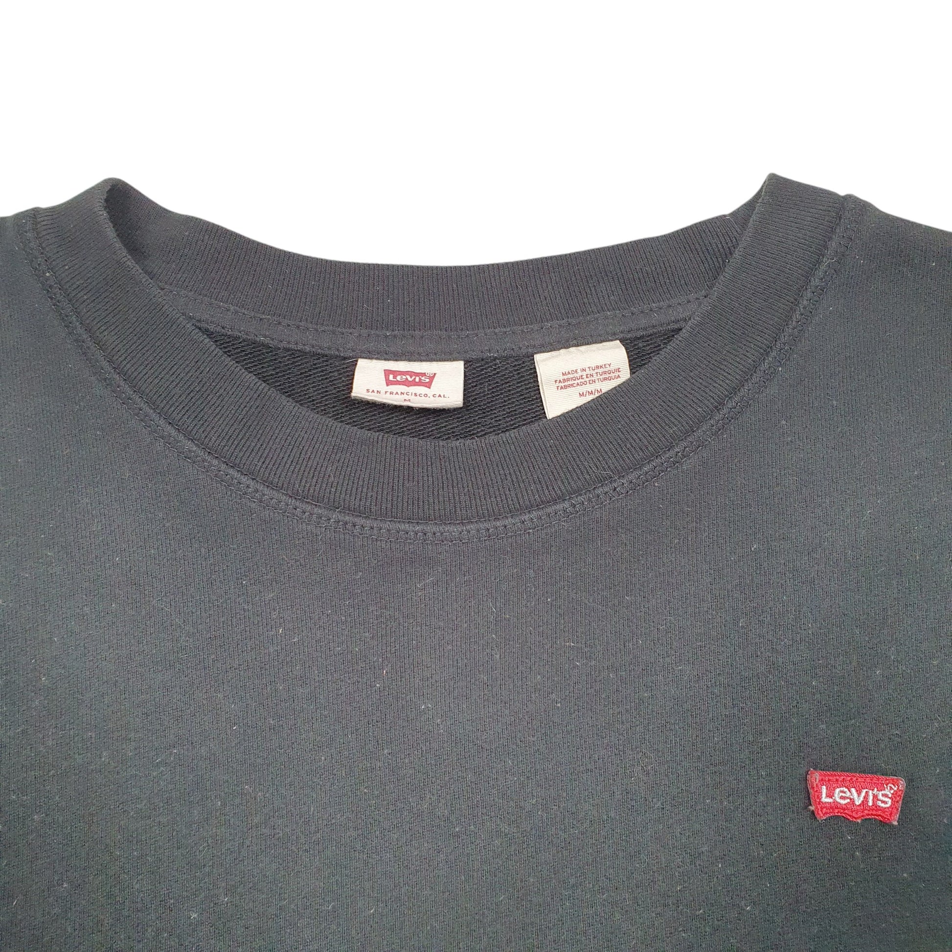 Mens Black Levis  Crewneck Jumper